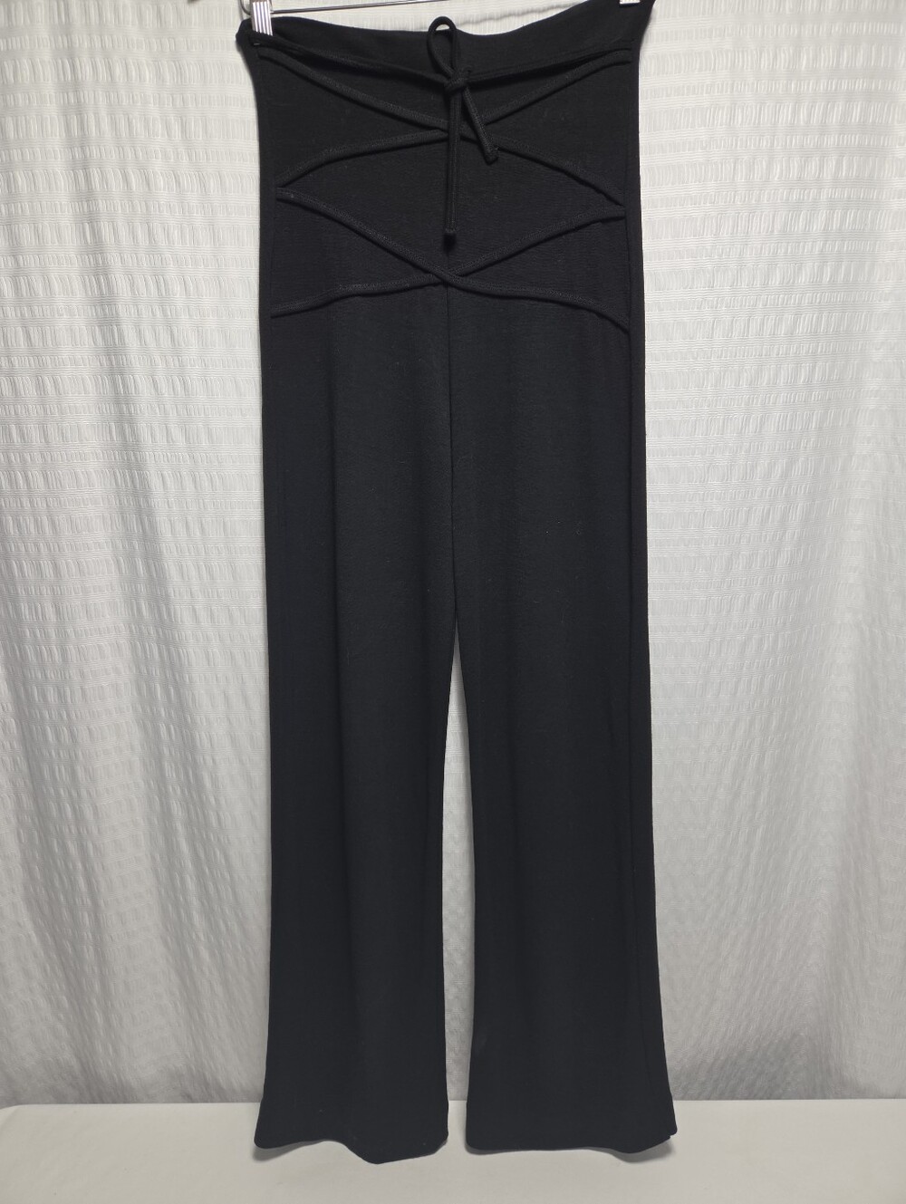 Vintage Morgan De Toi Labyrintha Y2K French Criss Cross Waist Wide Leg Palazzo .